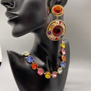 Colorful Jewelry Set vintage 80s